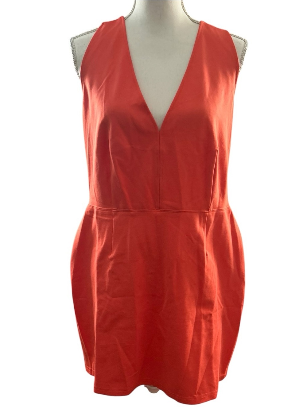 Love By Design Coral V-Neck Sleeveless Shift Dress